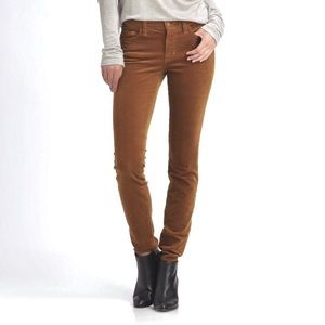 J BRAND Brown Corduroy Low Rise Skinny Jeans